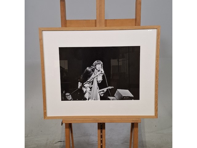 Foto in lijst, rolling stones concert zuiderpark, mick jagger in actie - afbeelding 1 van  6