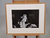 Foto in lijst, rolling stones concert zuiderpark, mick jagger in actie - afbeelding 1 van  6