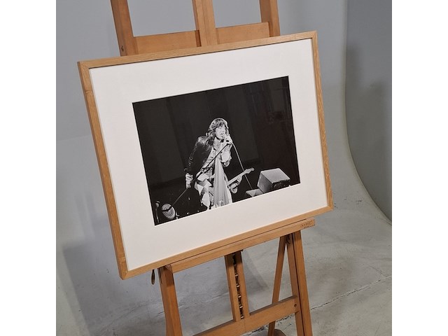 Foto in lijst, rolling stones concert zuiderpark, mick jagger in actie - afbeelding 2 van  6