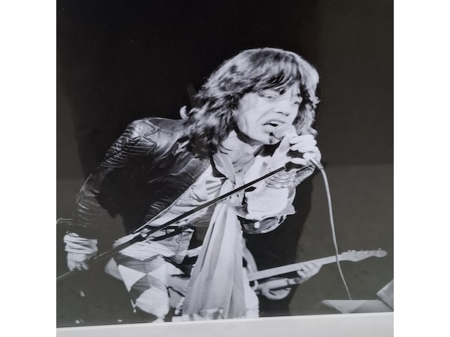 Foto in lijst, rolling stones concert zuiderpark, mick jagger in actie - afbeelding 4 van  6