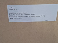 Foto in lijst, wiel van der randen, kinderen in schoolbank, 1937 - afbeelding 7 van  7
