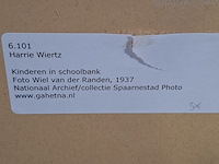 Foto in lijst, wiel van der randen, kinderen in schoolbank, 1937 - afbeelding 7 van  7