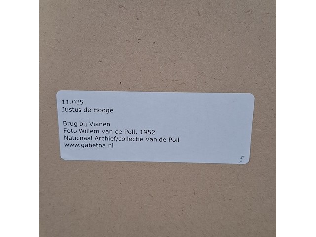 Foto in lijst, willem van de poll, brug bij vianen, 1952 - afbeelding 7 van  7