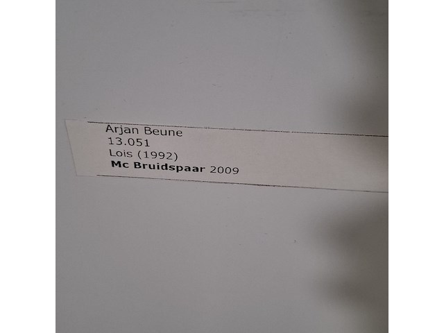 Foto op dibond, lois cohen, mc bruidspaar, 2009 - afbeelding 5 van  5