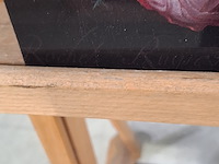 Foto op dibond, reproductie van rachel ruysch, stilleven met bloemen op een marmeren tafelblad - afbeelding 5 van  6