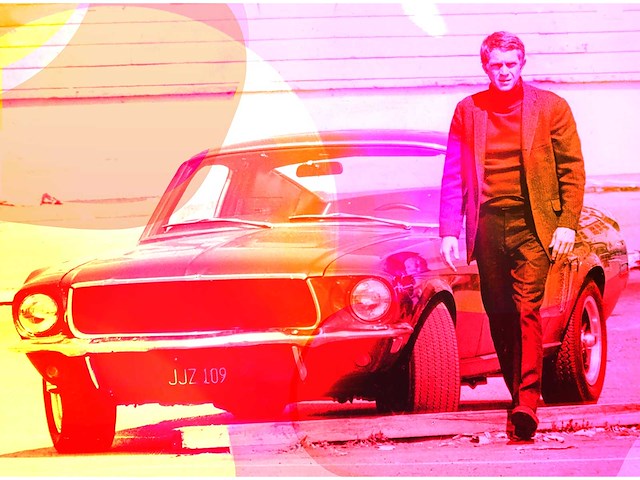 Foto steve mcqueen ‘bullit’ - afbeelding 1 van  2