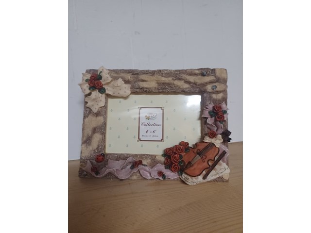 Fotolijst viool met bloemen nr j342 aantal 4 stuks. - afbeelding 2 van  5