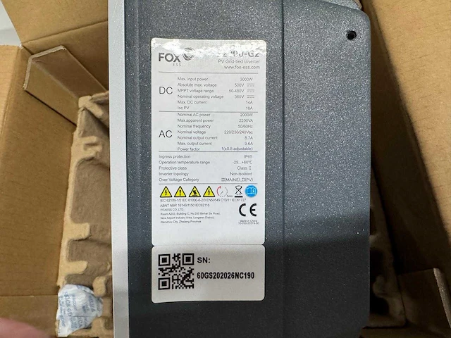 Foxess - s2000-g2 - omvormer (2kw) - afbeelding 4 van  5