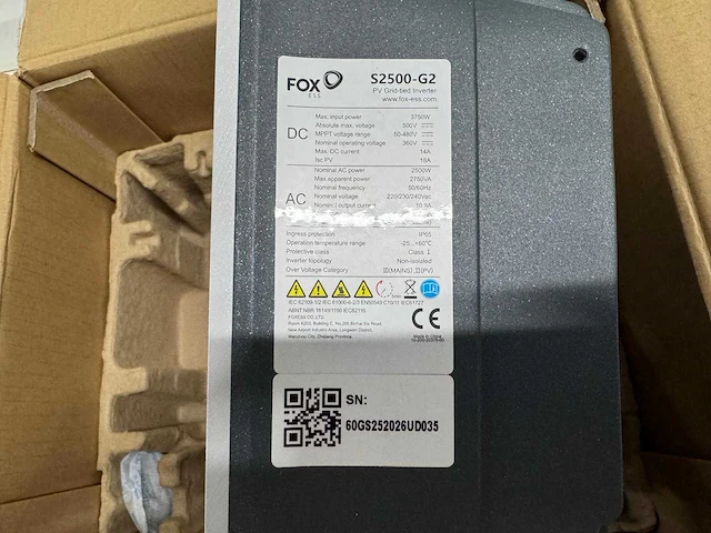 Foxess - s2500-g2 - omvormer (2.5kw) - afbeelding 4 van  5