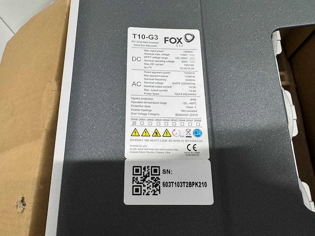 Foxess - t10-g3 - omvormer (10kw) - afbeelding 4 van  5