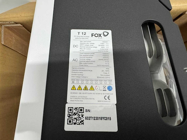 Foxess - t12 - omvormer (12kw) - afbeelding 3 van  4