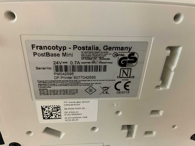 Fp optimall 30w frankeermachine (2x) - afbeelding 8 van  8