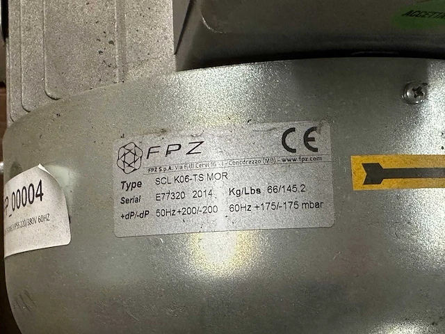 Fpz, bonora, hitop motor - partij industriële zijkanaalventilatoren / vacuümblowers met elektromotoren - afbeelding 2 van  8