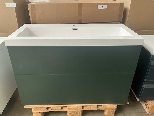 Fr bathroom grand fir green badmeubel 120cm - afbeelding 1 van  4