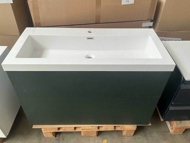 Fr bathroom grand fir green badmeubel 100cm - afbeelding 5 van  5