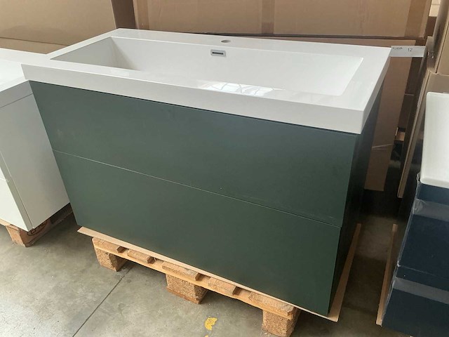 Fr bathroom grand fir green badmeubel 120cm - afbeelding 2 van  4