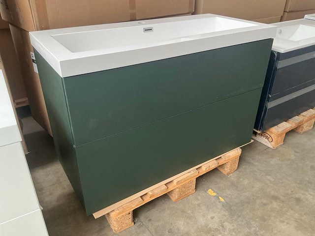 Fr bathroom grand fir green badmeubel 120cm - afbeelding 3 van  4