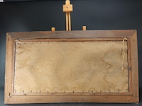 Fraai bestoken oude houten lijst met religieus tafereel - afbeelding 5 van  5