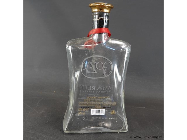 Fraai gevormde gozio amaretto fles - afbeelding 4 van  5