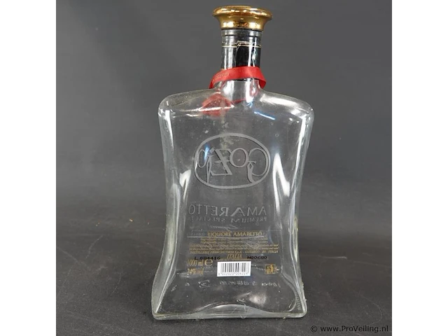 Fraai gevormde gozio amaretto fles - afbeelding 4 van  5