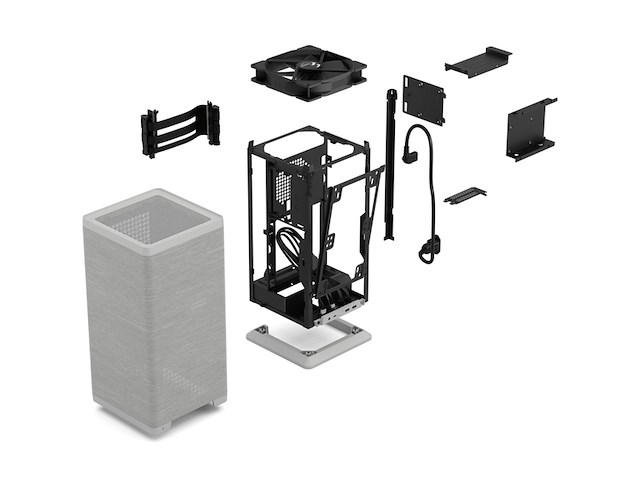 Fractal design mood small form factor (sff) grijs - afbeelding 3 van  4