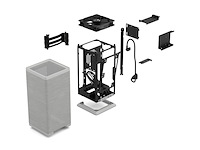 Fractal design mood small form factor (sff) grijs - afbeelding 3 van  4