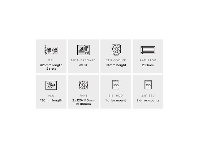 Fractal design mood small form factor (sff) grijs - afbeelding 4 van  4