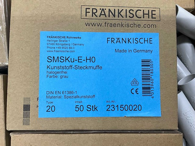 Fraenkische diverse pvc bochten en koppelstukken (500x) - afbeelding 5 van  8