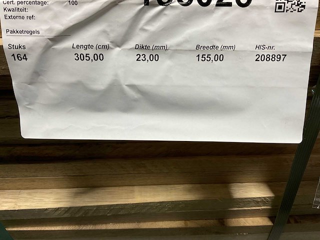 Fraké plank - 305x15,5x2,3 cm (40x) - afbeelding 8 van  8