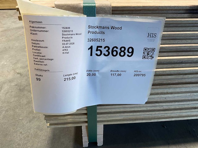 Fraké plank mes- en groef verbinding 215x11,7x2 cm (96x) - afbeelding 8 van  9