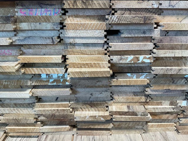 Fraké plank mes- en groef verbinding 215x14,2x2 cm (50x) - afbeelding 7 van  9