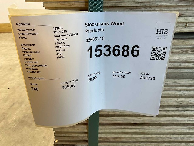 Fraké plank mes- en groef verbinding 305x11,7x2 cm (50x) - afbeelding 7 van  8
