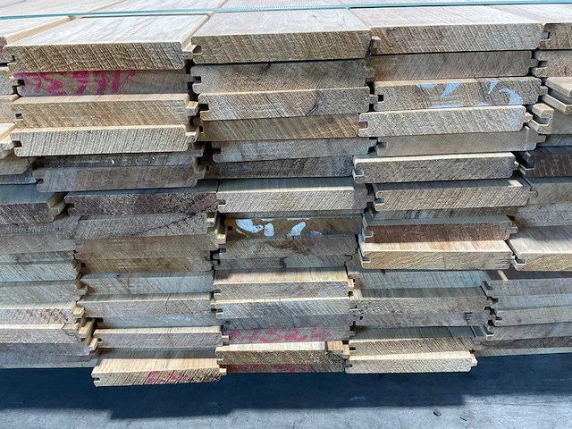 Fraké plank mes- en groef verbinding 365x14,2x2 cm (35x) - afbeelding 7 van  8