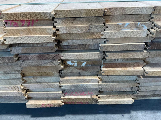 Fraké plank mes- en groef verbinding 365x14,2x2 cm (35x) - afbeelding 7 van  8