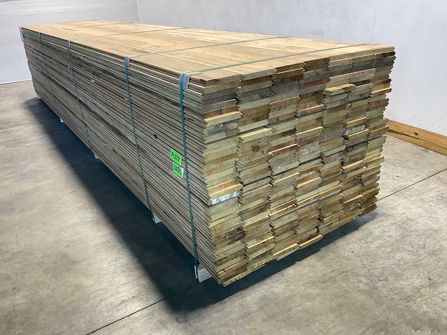 Fraké plank mes- en groef verbinding 455x14,2x2 cm (25x) - afbeelding 6 van  9