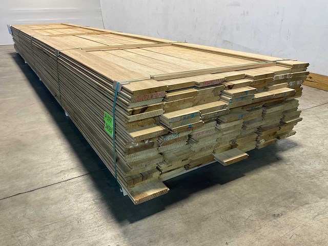 Fraké plank mes- en groef verbinding 485x14,2x2 cm (30x) - afbeelding 6 van  8