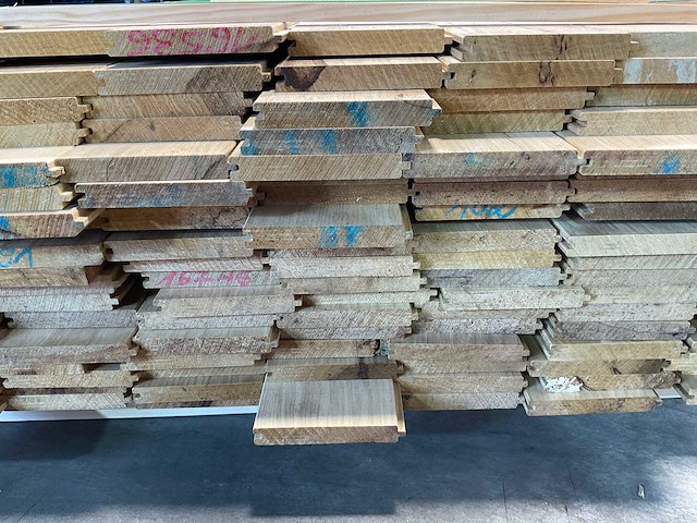 Fraké plank mes- en groef verbinding 485x14,2x2 cm (30x) - afbeelding 7 van  8