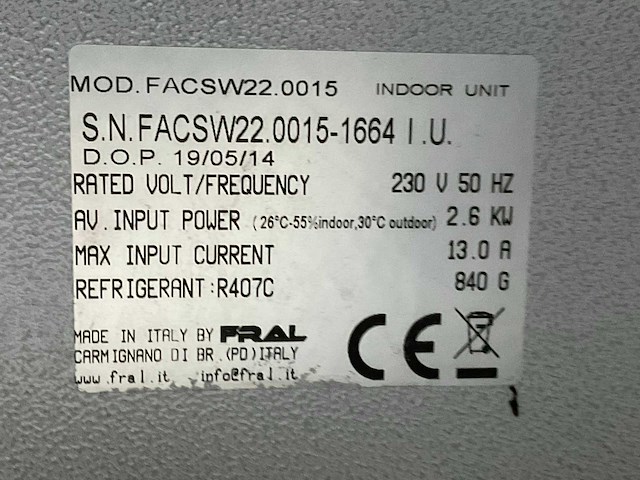 Fral facsw22 airconditioning (2x) - afbeelding 9 van  9