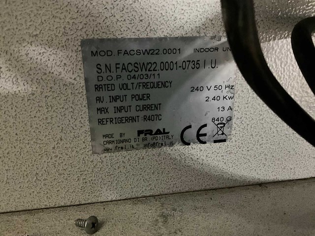 Fral facsw22 mobiele airco binnenunit - afbeelding 6 van  6