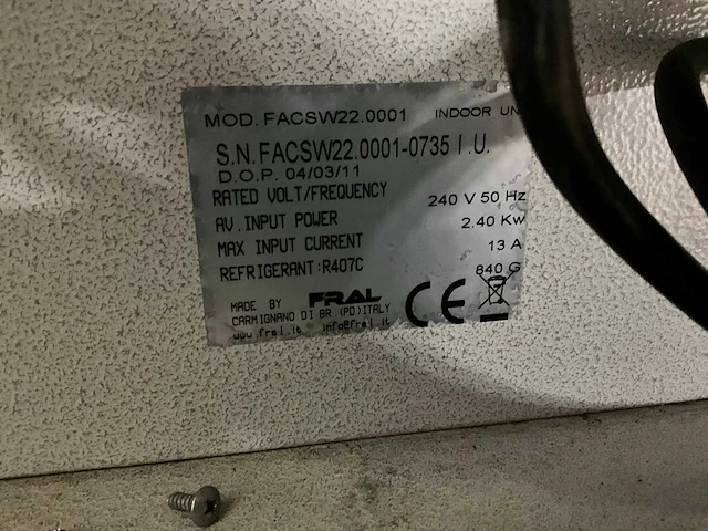 Fral facsw22 mobiele airco binnenunit - afbeelding 1 van  1
