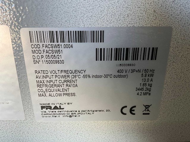 Fral facsw51 airconditioning - afbeelding 3 van  3
