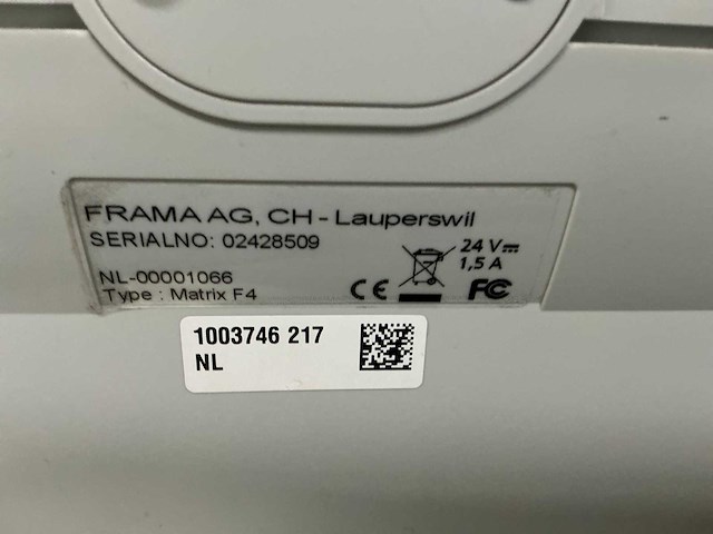 Frama matrix f4 frankeermachine - afbeelding 8 van  8