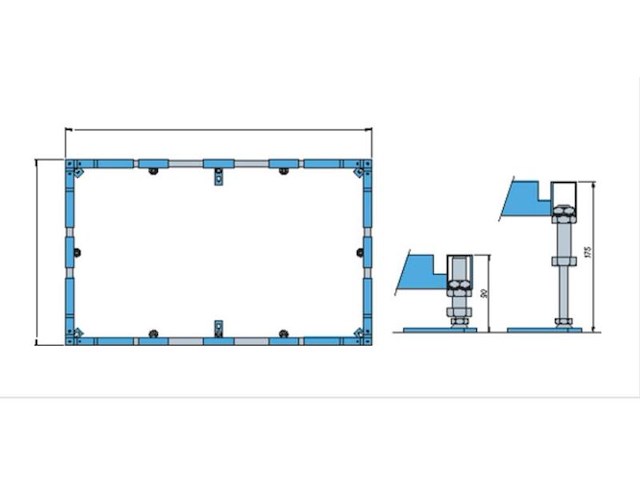 Frame voor douchebak 100 x 100 cm villeroy & boch, u91412100 - afbeelding 1 van  3