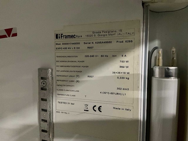 Framec 0000017440000 glasdeur koelkast - afbeelding 4 van  6