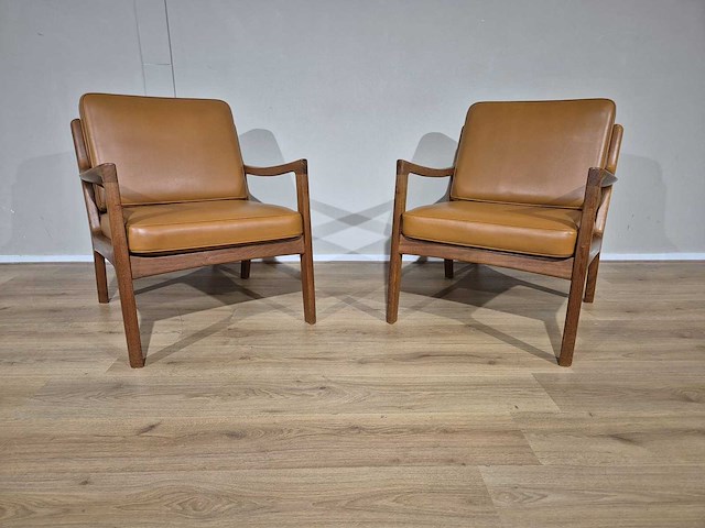 France&son - ole wanscher - senator - vintage fauteuils(2x) - afbeelding 1 van  15
