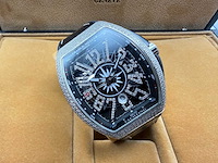 Franck muller vanguard | 44mm | diamonds | black - afbeelding 6 van  13