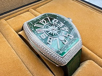 Franck muller vanguard | 44mm | diamonds | green - afbeelding 5 van  13