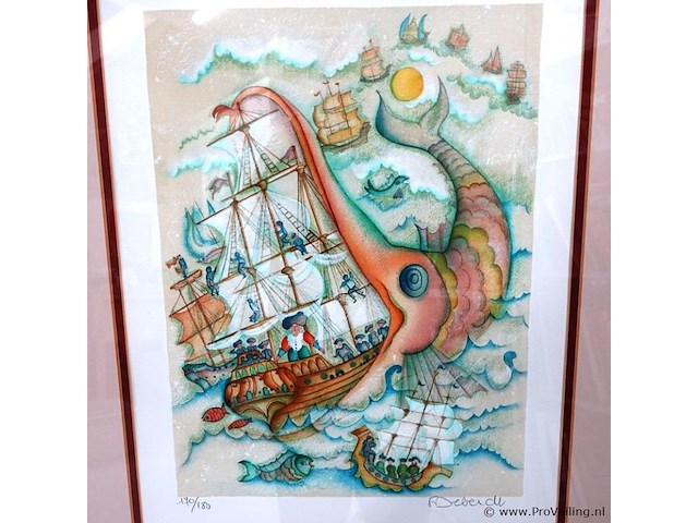 Françoise deberdt lithografie - afbeelding 2 van  5