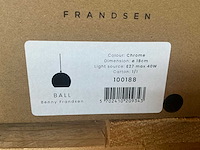 Frandsen ball ø18 metallic chroom hanglamp (2x) - afbeelding 3 van  3
