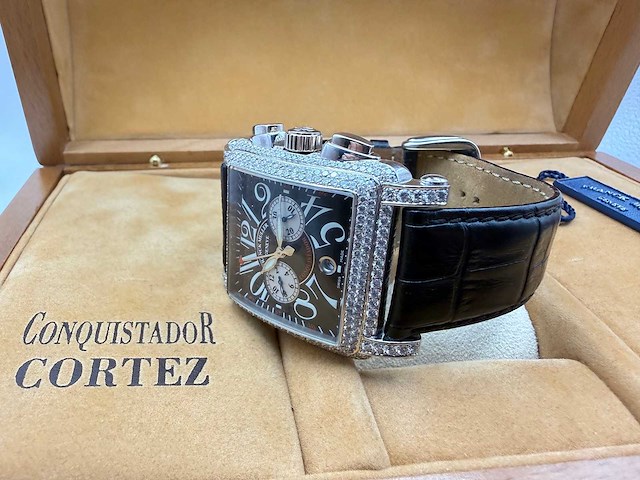 Frank muller cortez 10.000 e cc conquistador | 13 limited | 14k white gold - afbeelding 3 van  14